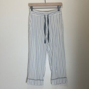 Soma Striped Cropped Pajama Pants with Drawstring, Size XS